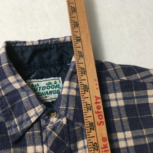 #FF Vintage Outdoor Exchange Flannel medium Shirt Jacket Mens quilted Lined - Picture 3 of 7